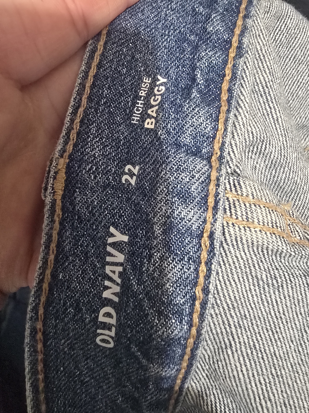 Old Navy High Rise Denim Jeans With Scalloped Embroidered Hem 22 NWT - Picture 5 of 5